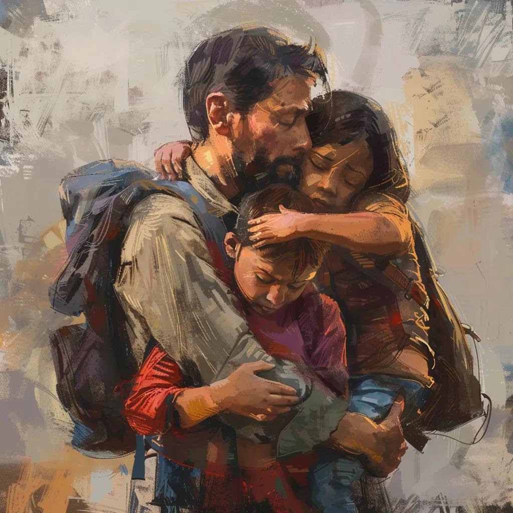 Family showing emotional distress due to deportation, highlighting the human impact of immigration law